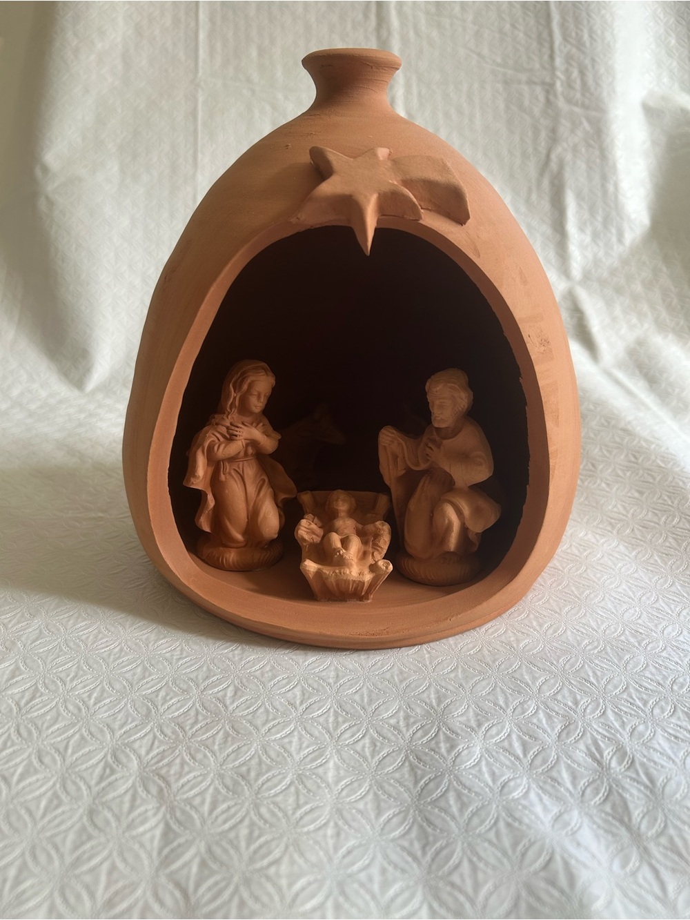 Handcrafted Terracotta Nativity Scene - Rustic Holiday Decor